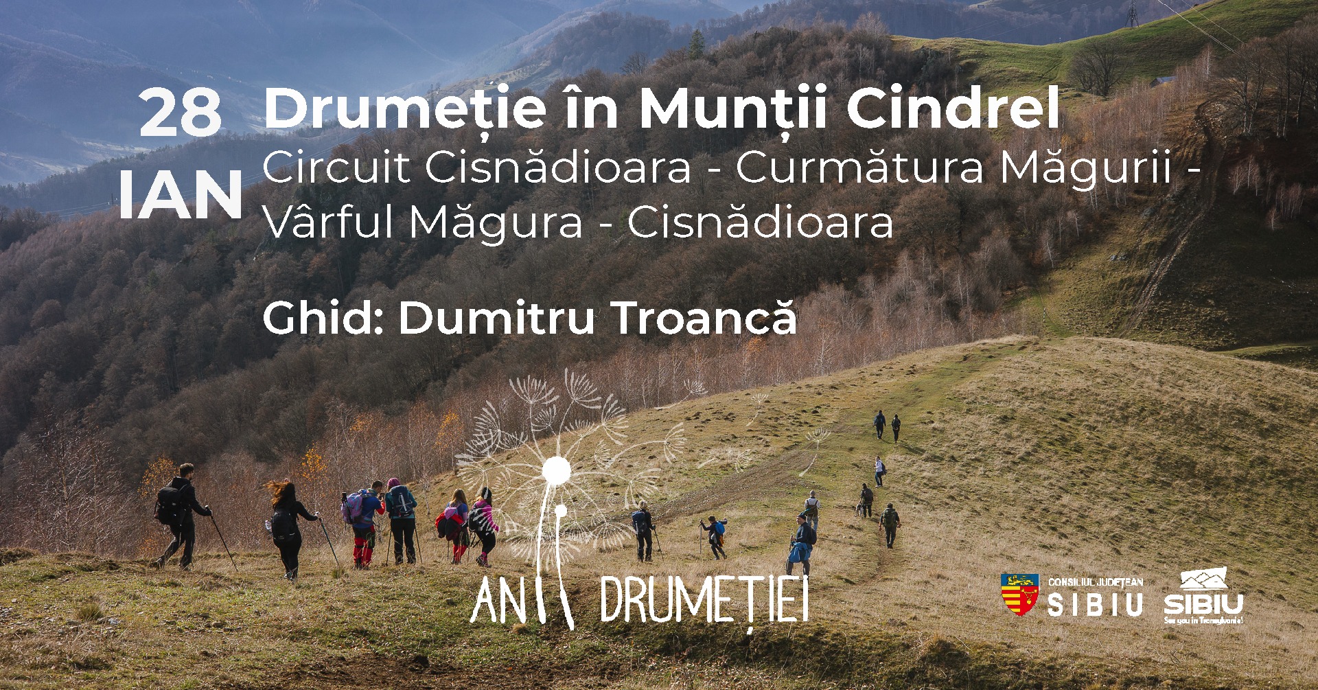 28 ianuarie 2023 Drumeție cu familia: circuit Cisnădioara-Șaua Măgura-Vf. Măgura