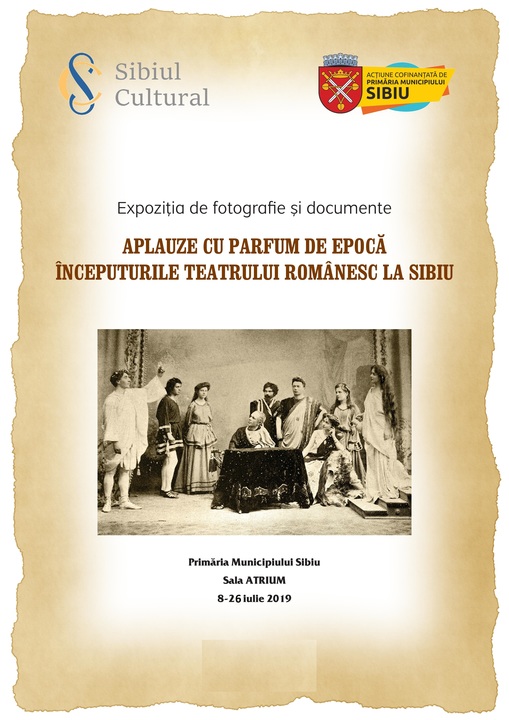 Expoziția de fotografie și documente Aplauze cu parfum de epocă. Începuturile teatrului românesc la Sibiu