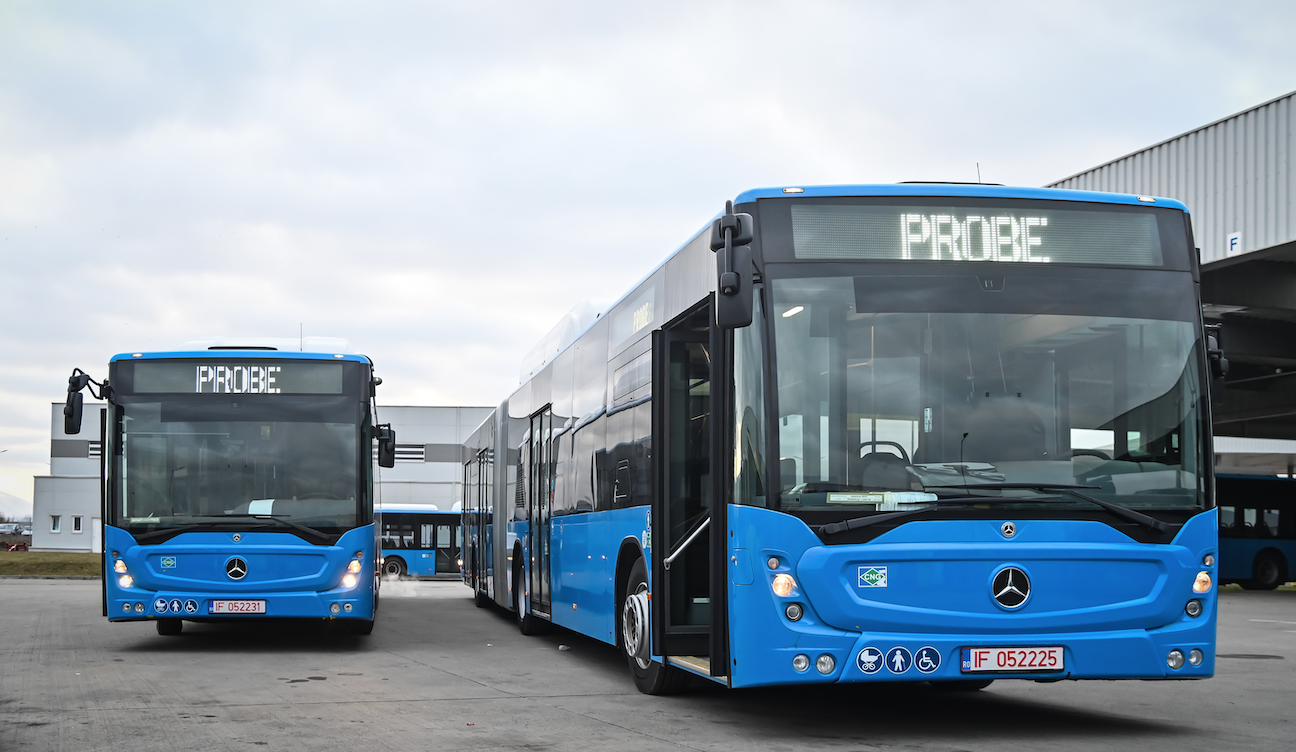Au sosit la Sibiu toate cele 40 de autobuze noi, ecologice