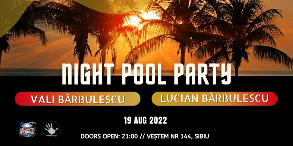 Night pool party